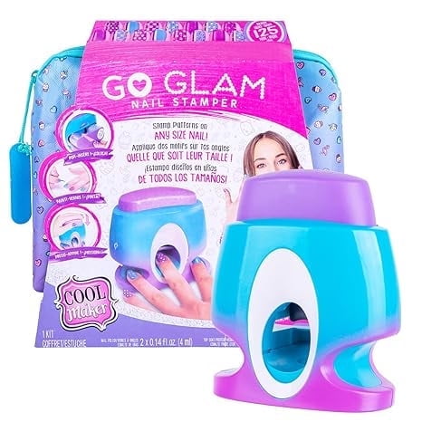 Reusable Nail Art Stamper Kit with 5 Design Plates & 125 Nail Stickers