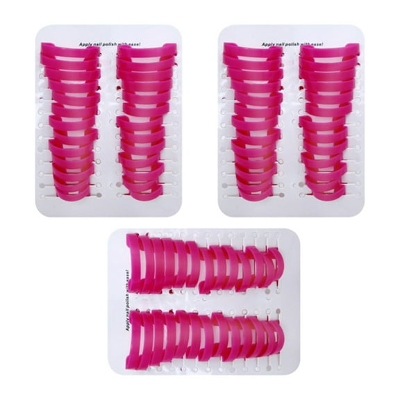 Manicure Protector Tool, C Shield Nails Protector Set with Soft Gel Nail Polish Stencil, Reusable for Professional Nail Art Without Flooding