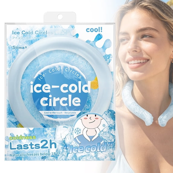 Reusable Neck Cooling Tube for Hot Weather, Wearable Ice Neck Cooler, Long-Lasting Heat Relief Cooling Collar, Refreezable Neck Ice Ring, for Summer Outdoor Sports Working Running Travel