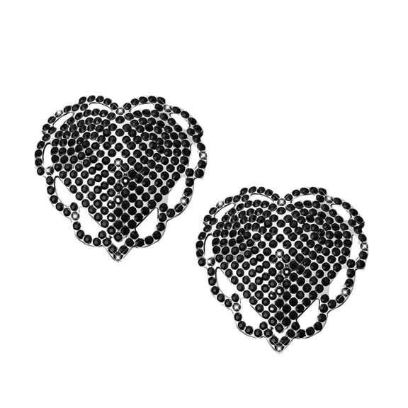 Reusable Nipple Covers,Pasties Nipple Stickers Heart Rhinestones Sticky Breast Petals,Nipple Covers for Women Girls Gift