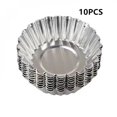 thumbnail image 1 of Reusable Non-stick Egg Tart Mold Aluminum Alloy Flower Shape Cupcake Mold Pudding Jelly Mold Muffin Baking Cup Kitchen Tools, 1 of 9
