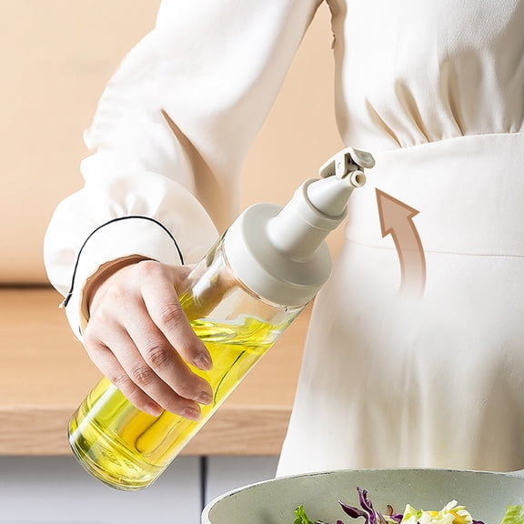 Reusable Olive Oil Bottle Glass Oil Storage Bottle Kitchen Oiler for Cooking and BBQ