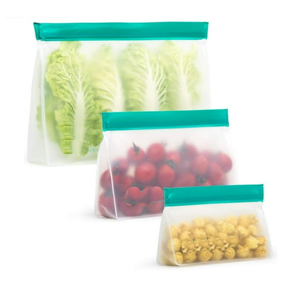 Reusable PEVA Food Fresh Preservation Bag Fruit Vegetable Storage Sealed Pouch