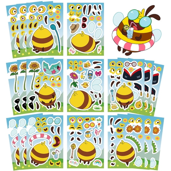 Reusable PVC Sticker Sheets For Tablets 24PCS Kids Safe Decorative Skin Scratch Resistant Easy Apply