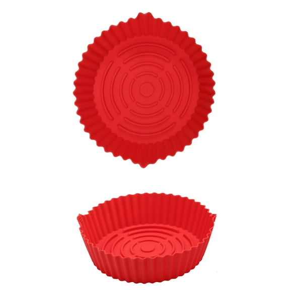 Reusable Paper Air Fryer Trays Silicone Mat Round Non-Stick Steamer Pad Baking Inner Liner Bakeware Cooking Mat Kitchen