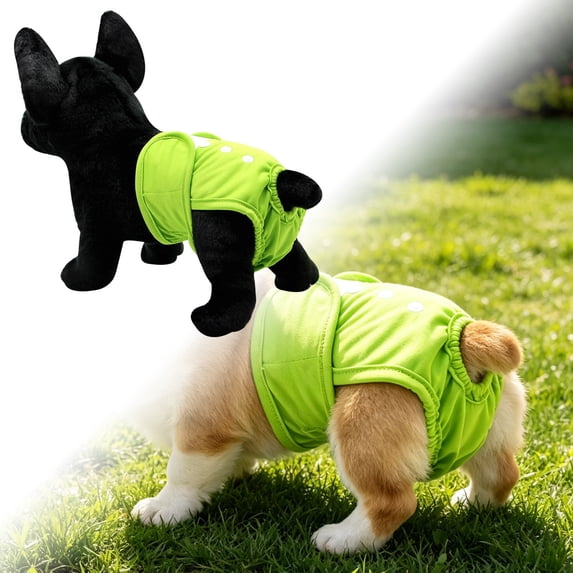 Reusable Pet Diaper Vest Soft Fleece Adjustable Dog Pants Anti-Leak Sanitary Underwear For Small Medium Dogs Cats Indoor Outdoor Travel