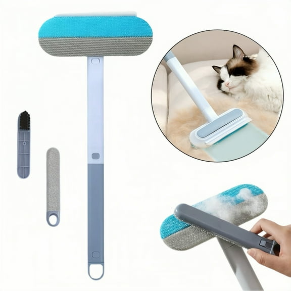 Pet Hair Remover Reusable Lint Brush, 4 in1 Cat Hair Remover Brush Multi Functional Pet Hair Removal Tool, For Furniture,Carpet,Rug,Glass
