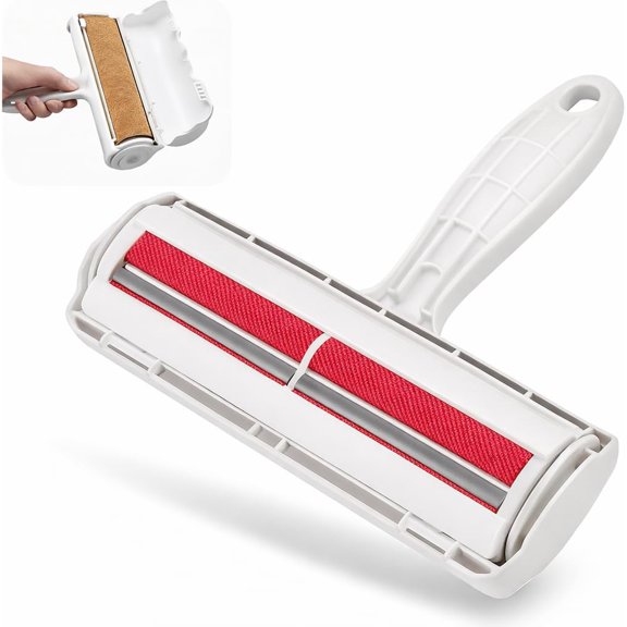 Reusable Pet Hair Remover Roller for Dogs & Cats Lint & Fur Cleaner for Couch, Carpet & Bedding Self-Cleaning, No Refills Needed, Portable & Travel-Friendly