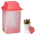 thumbnail image 1 of Reusable Pickle Jar with Built-In Strainer Lid, BPA-Free Red Condiment & Pickle Container, Easy Open Lid for Mess-Free Food Storage, 1 of 9