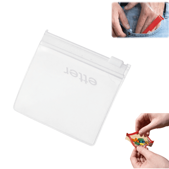 Reusable Pill Pouches for Travel: Color Coded Medicine Bags with Slide Lock Seal - Waterproof EVA Pill Pockets for Storage (1 Pcs)