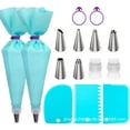 Reusable Piping Bag SetStrong Silicone Icing Bag and TipsIdeal Icing Piping Kit of multiple