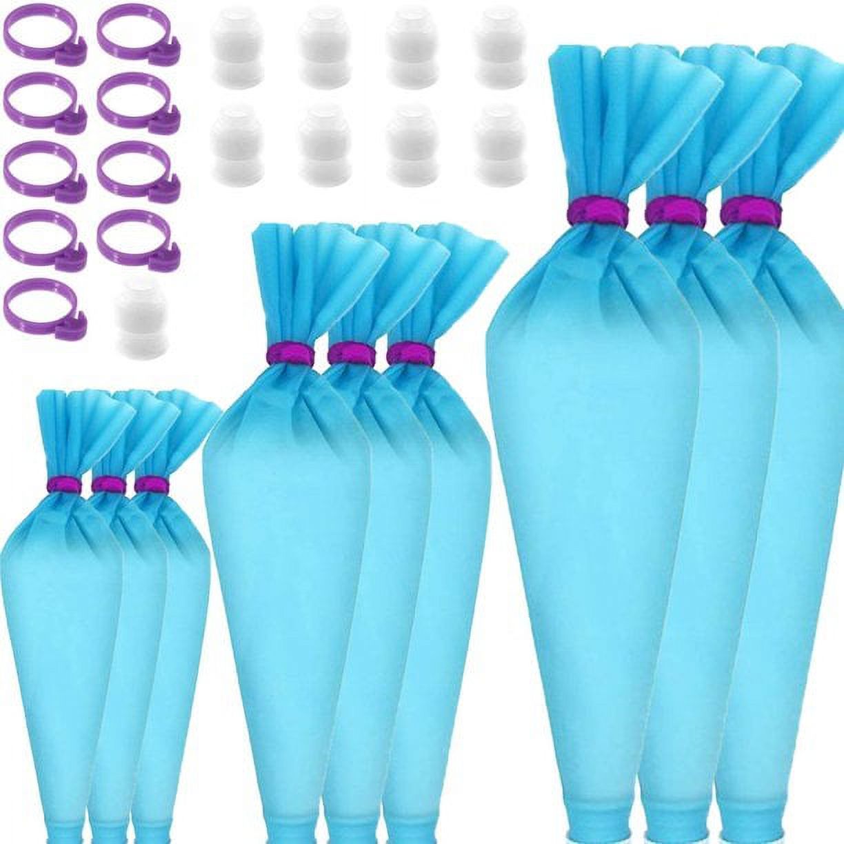 Reusable Piping Bag SetStrong Silicone Icing Bag and TipsIdeal Icing Piping Kit of multiple