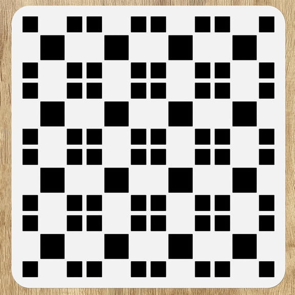 Reusable Plaid Stencil Art Craft Checkerboard Templates DIY Stencil Template for Painting on Wood Wall Canvas Furniture Floor Fabric DIY Crafts Home Decor11.8"x11.8"/30x30cm