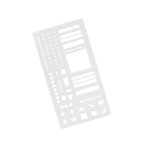 Reusable Planning Stencil With Alignment Grids For Journals Planners Cards Light Weight Easy Carry Plastic Materials