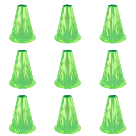 Reusable Plant Cloches 30 Pack - 9.44" H x 8.07" D Plastic Bell Covers for Outdoor Plants, Protection from Snails, Chickens, Frost & Harsh Weather (Green)