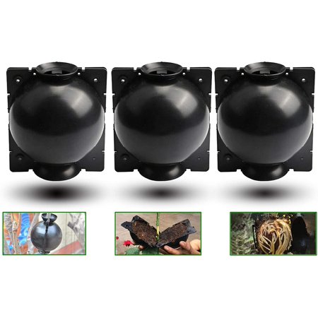 Reusable Plant Rooting Device, Assisted Cutting Rooting,for High Pressure Propagation Ball High Pressure Box Grafting for Various Plants (8cm, Black-3pack)