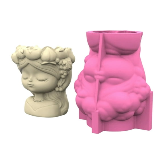Reusable Planter Mold Goddess Design For Concrete Resin Crafts Home Gardening