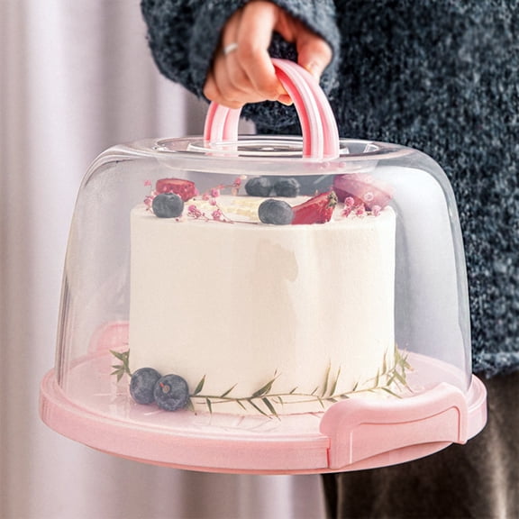 Reusable Plastic Cake Box, Food-Grade Thickened Cake Container, Birthday Cake Storage and Transport Box with Lid for Dessert and Pastry