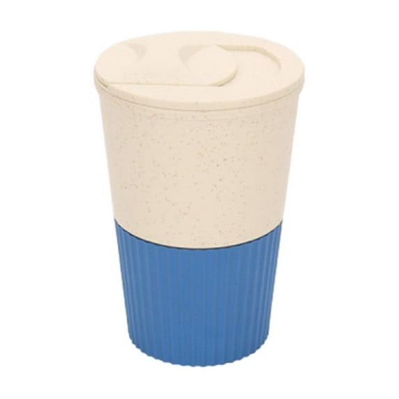 Reusable Plastic Coffee Cup, Portable Water Cup, Outdoor Travel Breakfast Cup with Straw Lid, Food-Grade Material, Easy to Clean, Multi-Color Options, 12.5x8.7x8.7cm