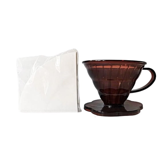 Reusable Plastic Coffee Filter Cup Dripper Cone for Home Kitchens Slow Brewed Coffee Maker with Comfortable Grip