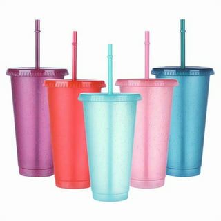 Reusable Cups with Lids and Straws Clear Plastic Tumblers Customizable  Coffee Cups Water Bottle with…See more Reusable Cups with Lids and Straws  Clear