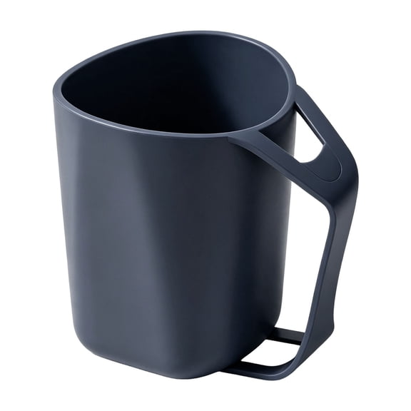 Reusable Plastic Cup, Unbreakable Drinking Mugs, Plastic Coffee Mugs with Handles, Durable Drinking Cups for Home, Office, Camping, Dishwasher and Microwave Safe, 1 Pc, 3.34x3.14x3.93"