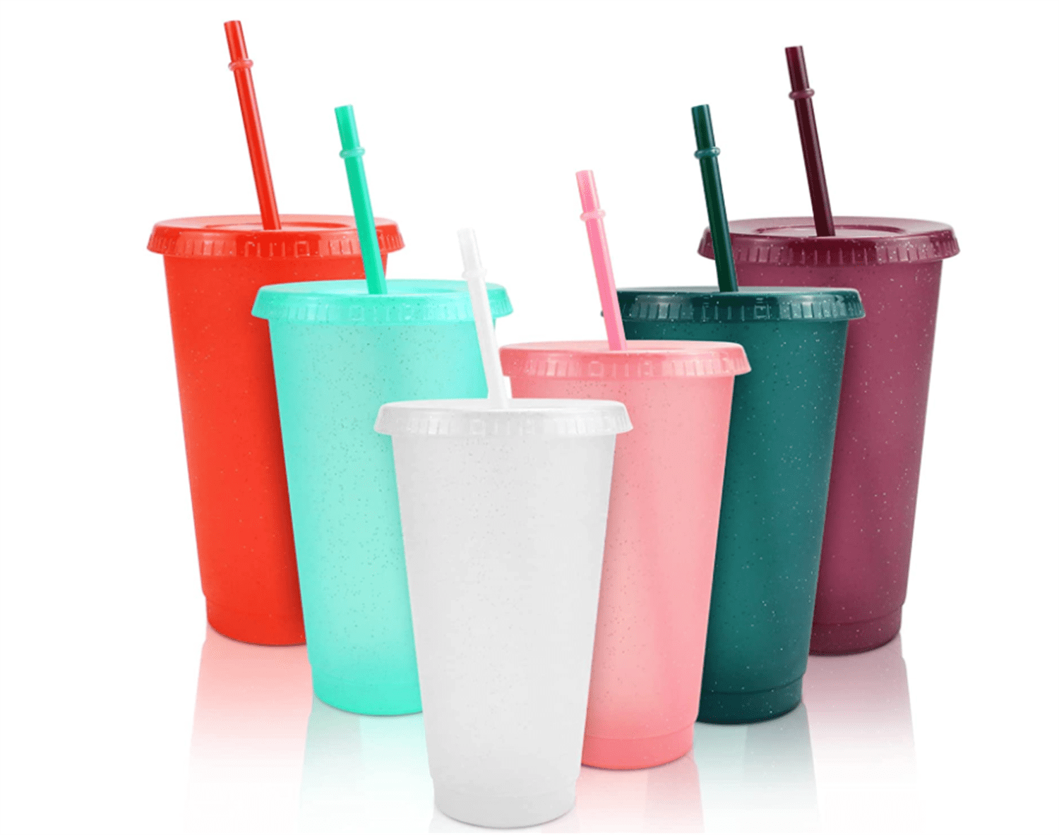 Reusable Plastic Cups with Lids Straws: 12Pcs 16oz Colorful Bulk Party  Cups/BPA-Free Dishwasher-Safe…See more Reusable Plastic Cups with Lids  Straws