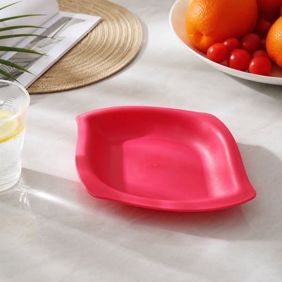 Reusable Plastic Dinner Plates, Deep Serving Plate, Lightweight Snack Dish, Fruit Vegetable Platter for Kitchen Camping Picnic, Household Tableware