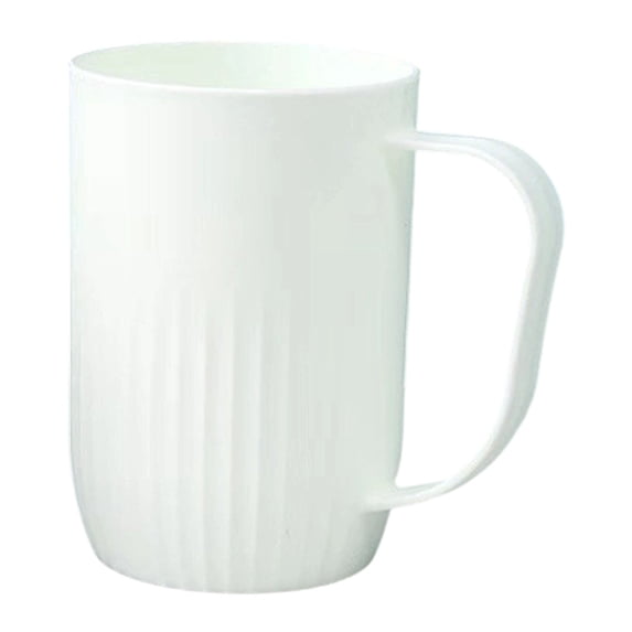 Reusable Plastic Drinking Cup with Handle,Plastic Cups with Handle,Plastic Cup Mug,Lightweight Coffee Cups Mugs,Reusable Water Mug,Camping Tea Beverage Mug Coffee Mug Bathroom Cups,White