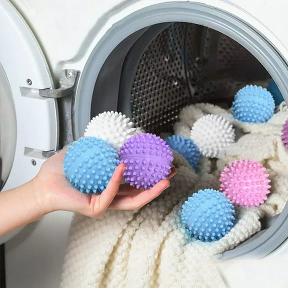 Reusable Plastic Dryer Balls for Soft, Wrinkle-Free Laundry | Sustainable Washing Aid for All Clothing Types | Single Blue/Pink/Purple/White Ball | Reduces Drying Time & Static Cling