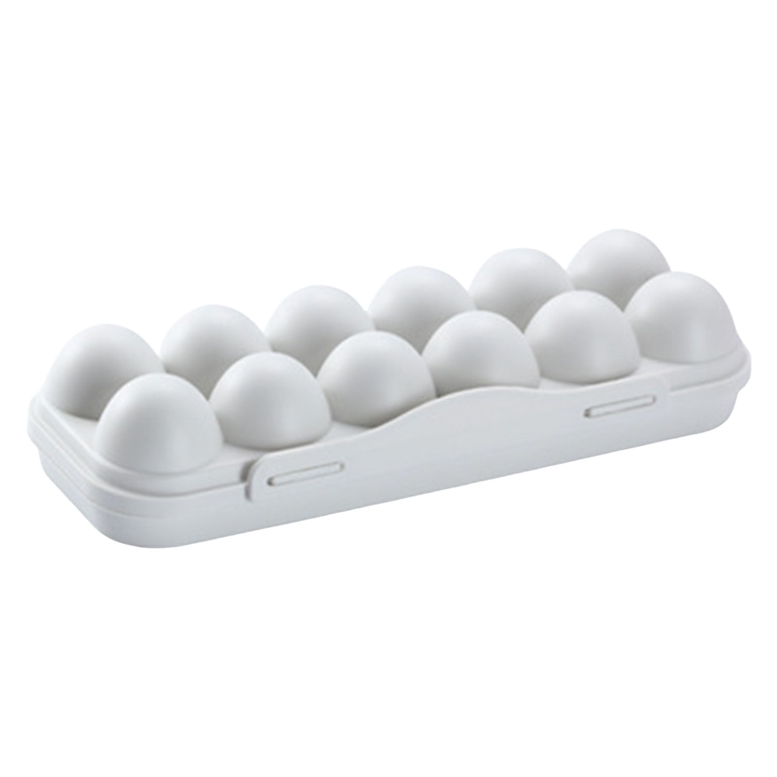 Reusable Plastic Egg Carton with Lid – 12 Grid Stackable Fridge Egg ...