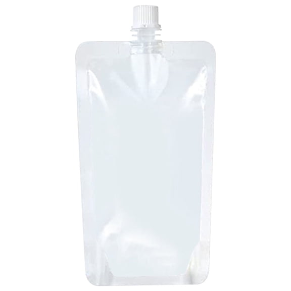Reusable Plastic Flasks Leak Proof Drink Pouches with Funnel - Concealable Water Bags for Travel, Camping, Hiking, Concerts, and Outdoor Parties - 10 Pack
