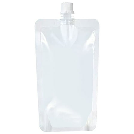 Reusable Plastic Flasks with Funnel Leak Proof Concealable Drink Pouches for Travel Outdoor Activities