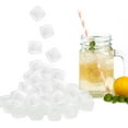 thumbnail image 1 of Reusable Plastic Ice Cubes 65 Pack White Refreezable Cubes for Drinks, Whiskey, Vodka or Coffee, Washable Fake Ice Chill Drinks Without Diluting & Melting, 1 of 7