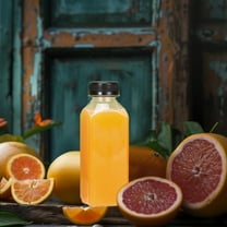 Reusable Plastic Juices Bottle, Transparent Beverage Container with Lids for Tea, Milk, Water, and Fridge Storage