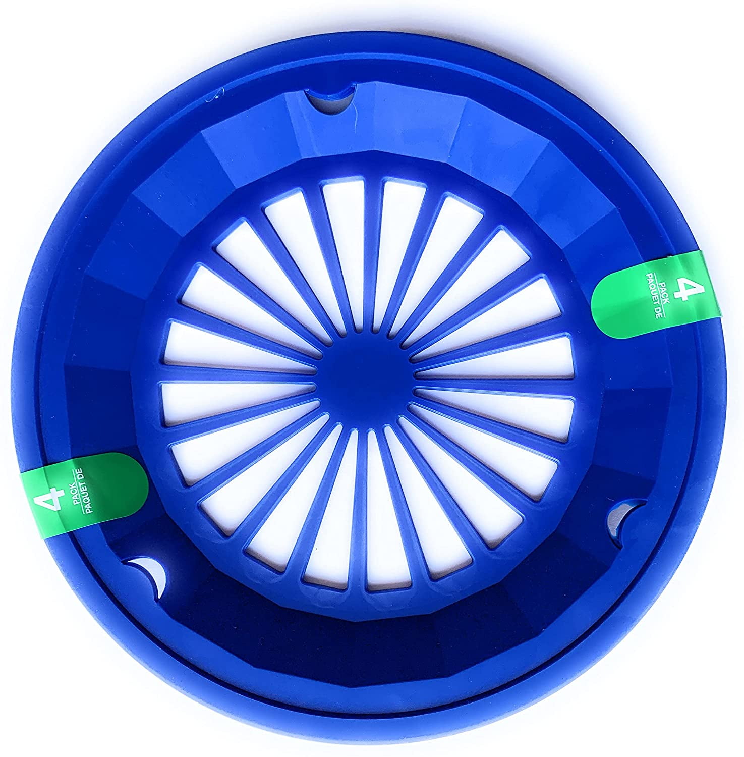 Reusable Plastic Paper Plate Holders Set Of 4 Blue Shade May Vary