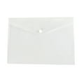 thumbnail image 1 of Reusable Plastic Pocket Folders Wallets Folders Transparent Foolscap Document Files Wallet Folders Envelope Pockets With Snap Button Closure A4 Letter Size Folders,White, 1 of 8