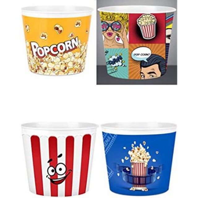 Reusable Plastic Popcorn Box Popcorn Containers Popcorn Bowls Set 4