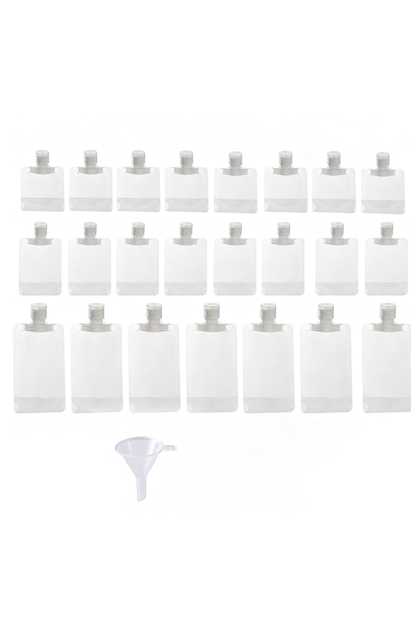 Reusable Plastic Pouches for Travel, 30/50/100ml Portable Travel Fluid Makeup Packing Bag, leak proof Refillable Clear Packaging Bags for Shampoo Soap