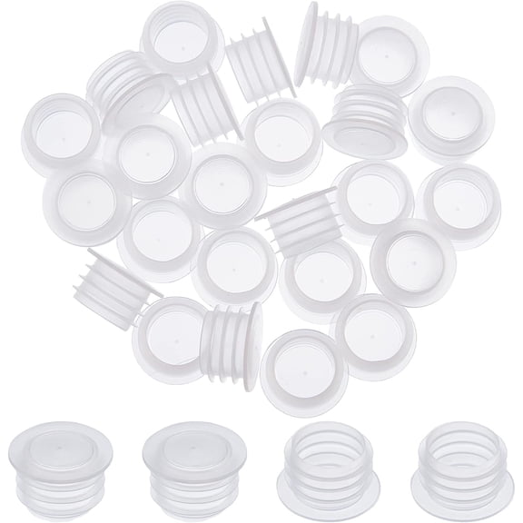 Reusable Plastic Salt and Pepper Shaker Stopper, 25 Pieces