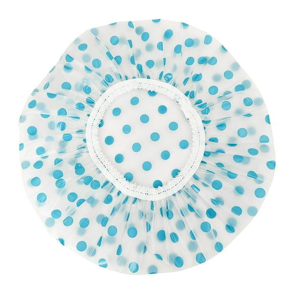 Reusable Plastic Shower Cap, Large Elastic Waterproof Bath Hat For Women Men, Spa Salon Hair Protector With Stretch Fit