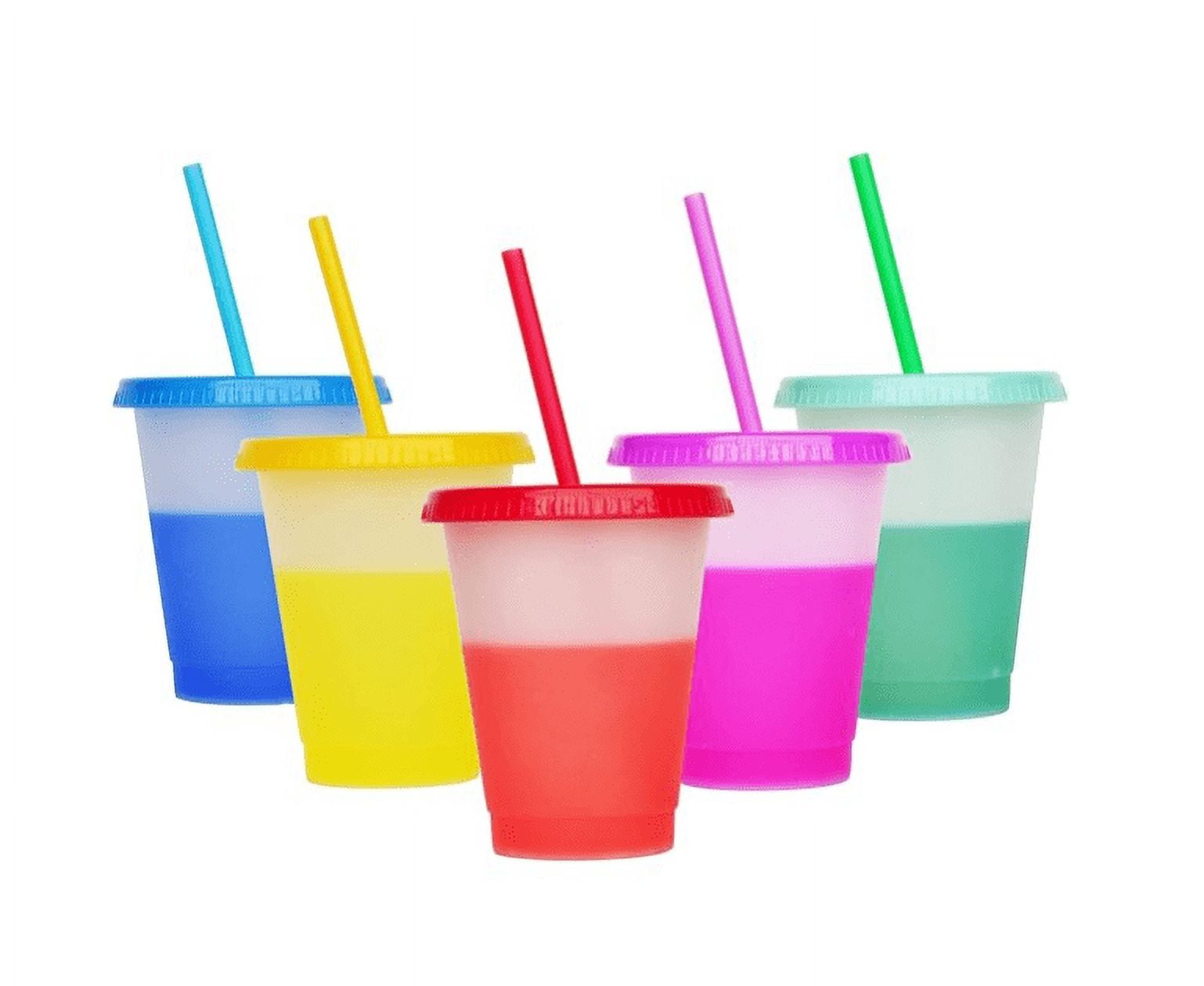 Kids Tumblers with Lids and Straws - 5 Reusable Cups with Lids and Straws,  16oz Glitter Tumbler Cute…See more Kids Tumblers with Lids and Straws - 5