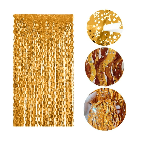 Reusable Polyester Sparkling Rain Curtain Backdrop 100x200cm for Parties, Holidays, Birthdays, Weddings, Photo Booth, Stage Decor, Ceramic Blade Design, Lightweight 60g