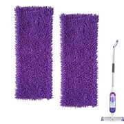 Reusable Power Mop Refill Compatible with SwifferPower Mop - Powermop Pads Refills - Multi-Surface & Wood Mopping Pad Refil for Floor Cleaning - Washable Microfiber Pad, 2 Pack
