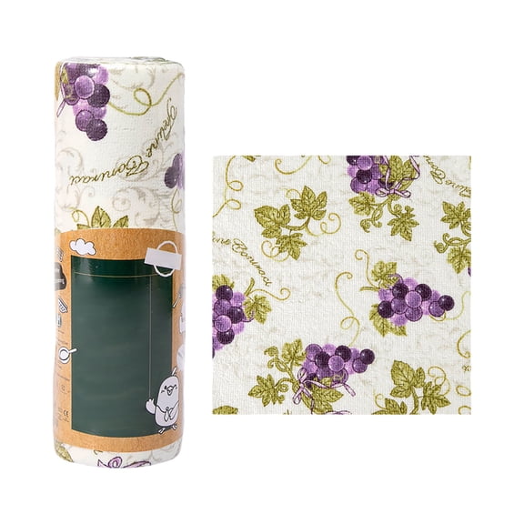 Reusable Printed Kitchen Towels, Washable Cotton Cleaning Cloths, Eco-Friendly Paper Towel Replacements(A Roll)