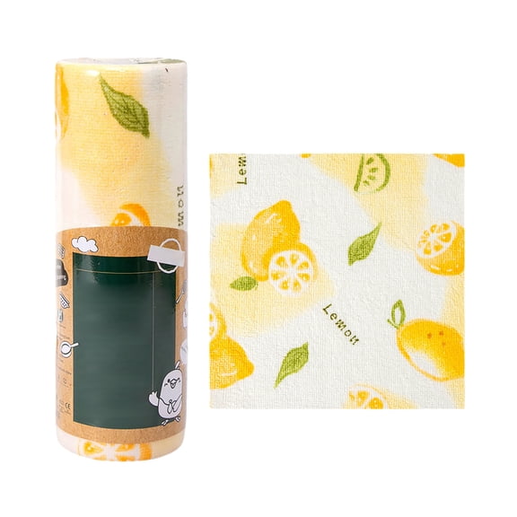 Reusable Printed Kitchen Towels, Washable Cotton Cleaning Cloths, Eco-Friendly Paper Towel Replacements(A Roll)