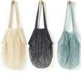 thumbnail image 1 of Reusable Produce Bags Cotton Mesh Grocery Bags,Washable Portable Vegetable Bag, 100% Cotton Mesh String Organizer Shopping Bag Handle Net Tote(3 Piece), 1 of 5