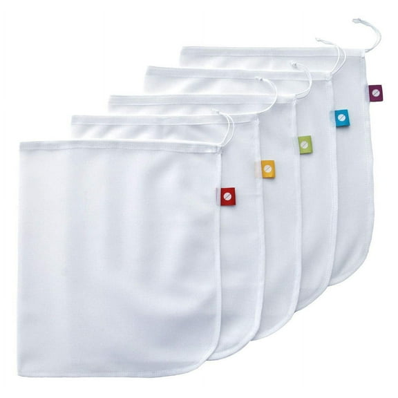 Reusable Produce Bags Washable Mesh Baggy Rack Holder for Food Prep Bag Double Dog Food Storage Container Reusable Refrigerator Storage Bags Reusable Produce Bags Grocery Washable Freezer Organizers