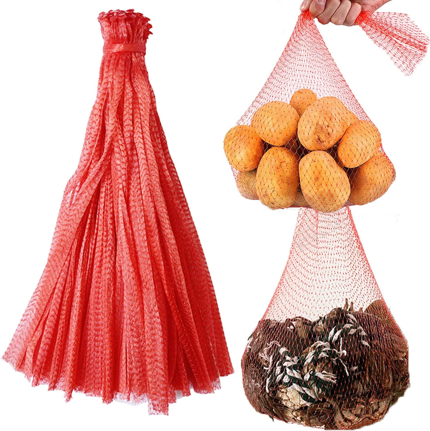 Reusable Produce Mesh Bags, 24 Inch Seafood Boil Bags for Crab Clam ...