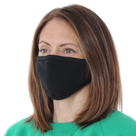 Reusable Protective Cover For Face Mask Single Layer Black Cotton 1 Pack